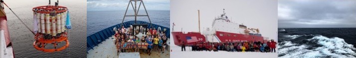 GN01: Rosette recovery; GP15 Science Team (Source: Cruise Report); GN01 Science Team (Source: U.S. Coast Guard); Waves near Alaska (Credit: Alex Fox)