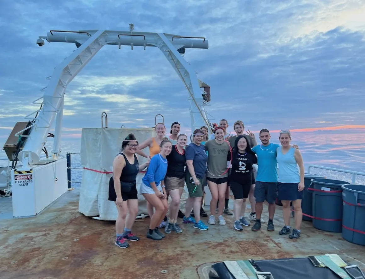 Science party of the July 2023 STING cruise on the R/V Endeavor.