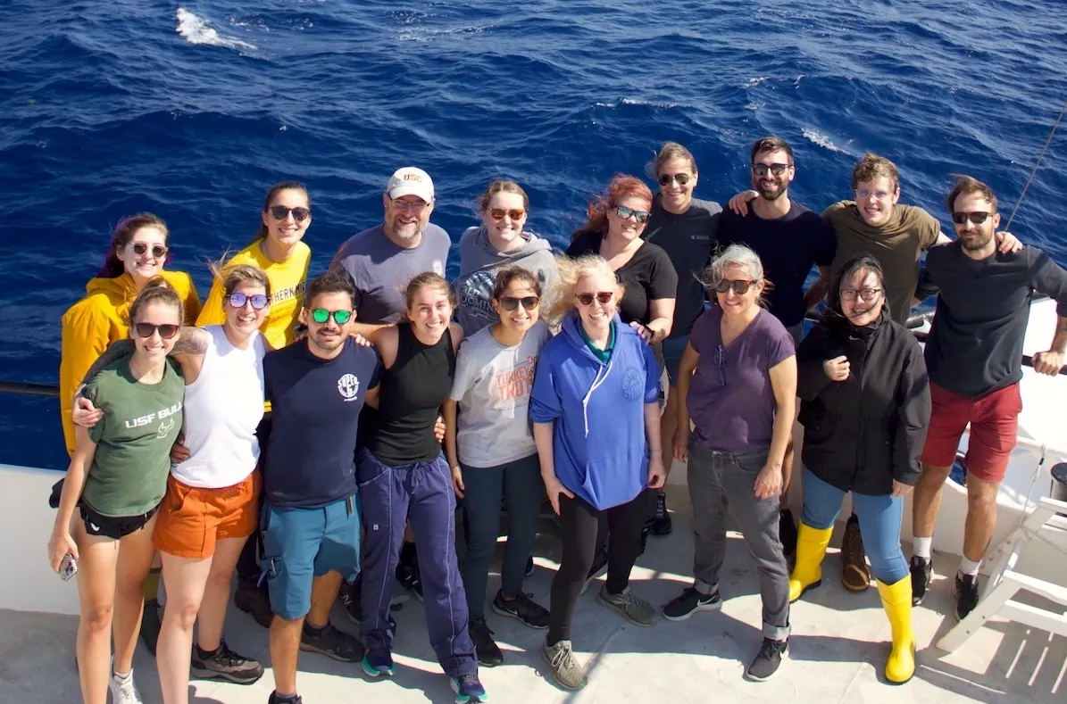 Science party of the Feb/Mar 2023 STING cruise on the R/V Atlantic Explorer.